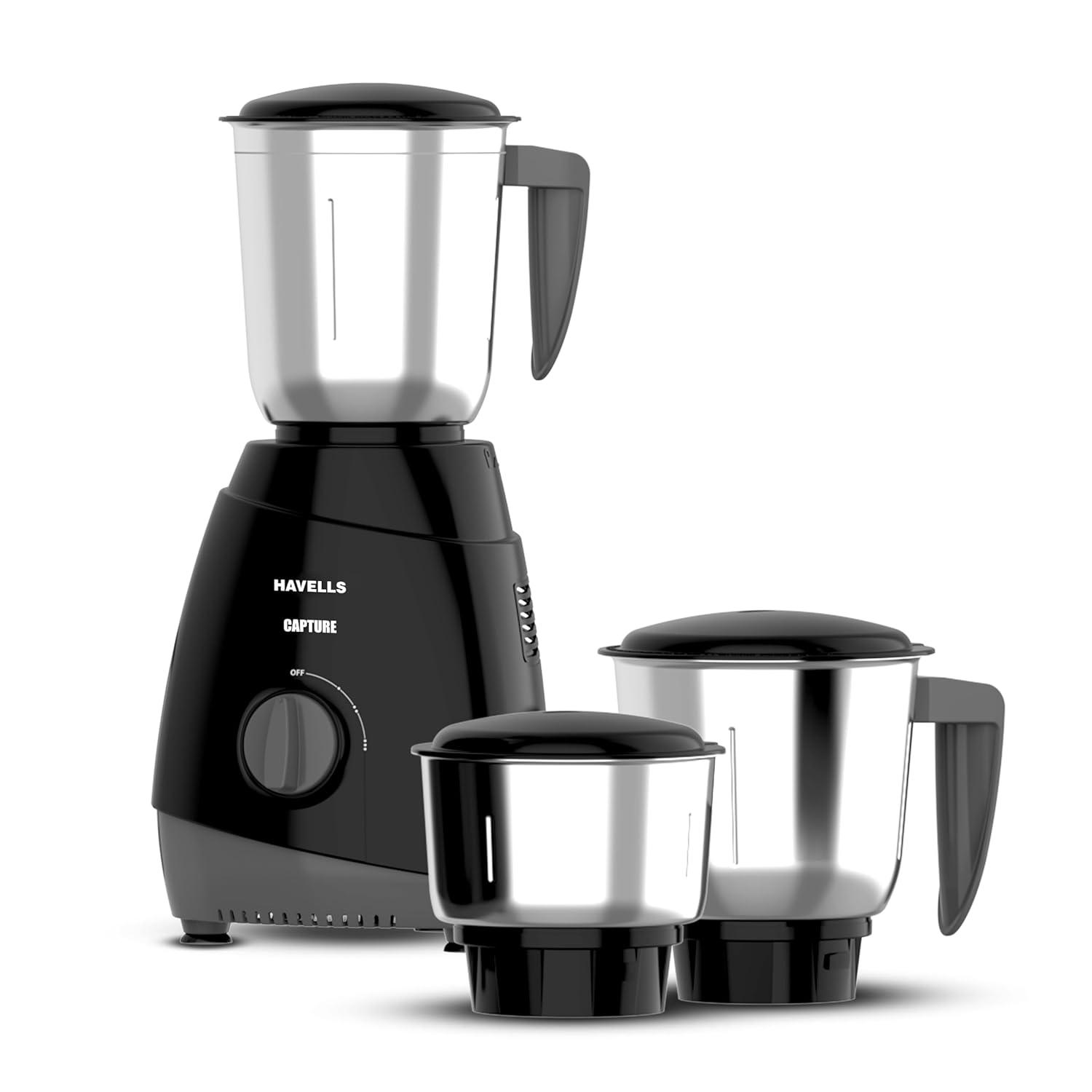 Havells Vitonica 500WattsJuicer Mixer Grinder with 3 Stainless Steel Jar, Large Size Pulp Container,
